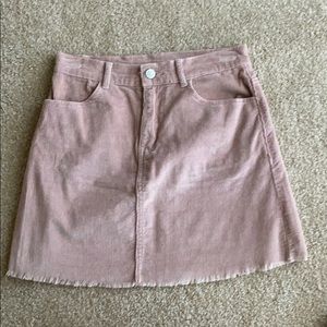 Brandy Melville corduroy pink skirt